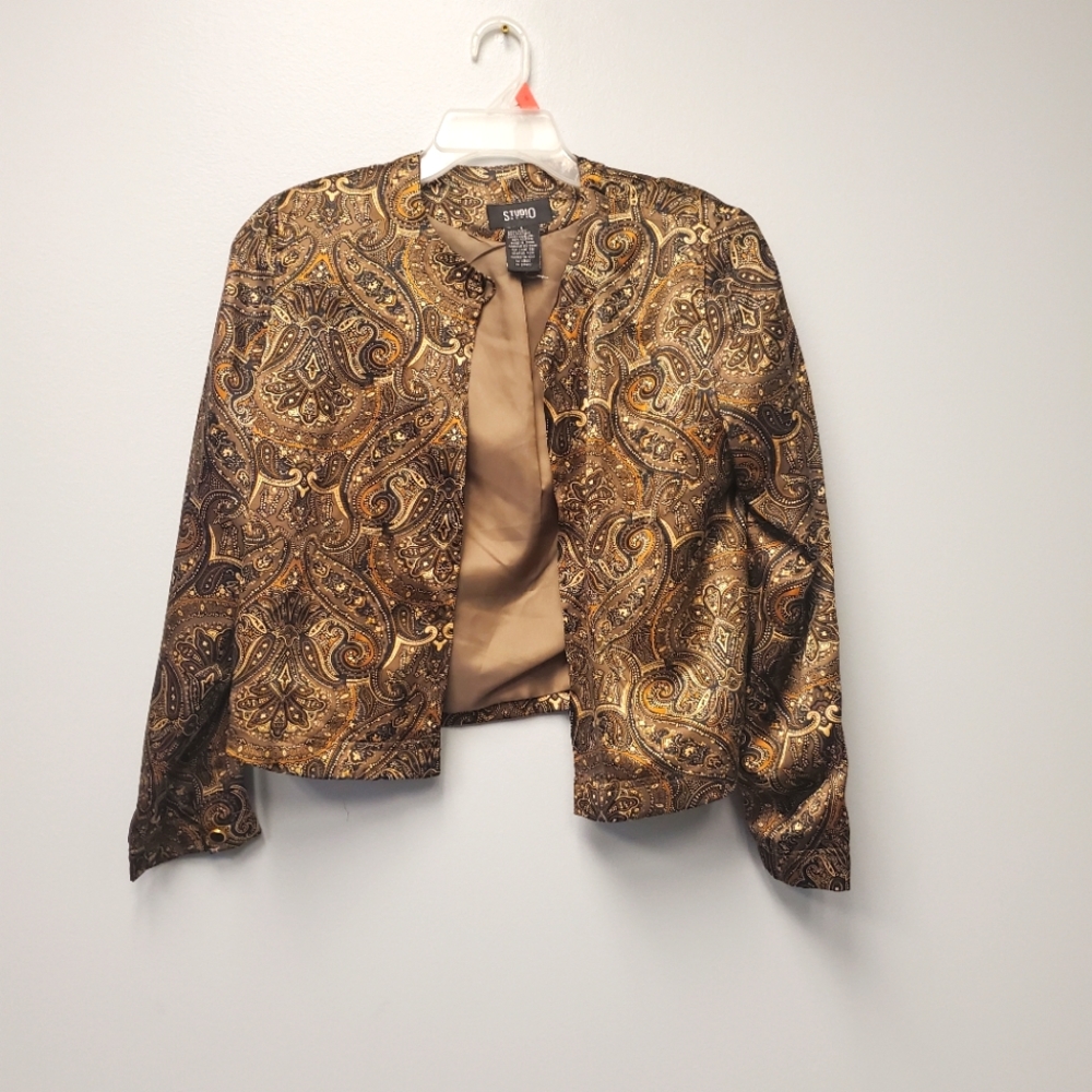 Vintage long sleeve silk jacket